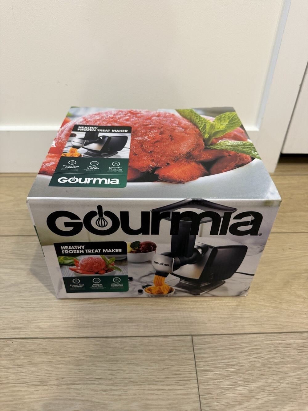 Gourmia GSI180 Fruit Ice Cream Maker Auto Sorbet & Soft Serve Dessert Machine